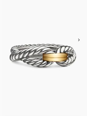 David Yurman Two-Tone Twisted Knot Ring in Silver and Gold